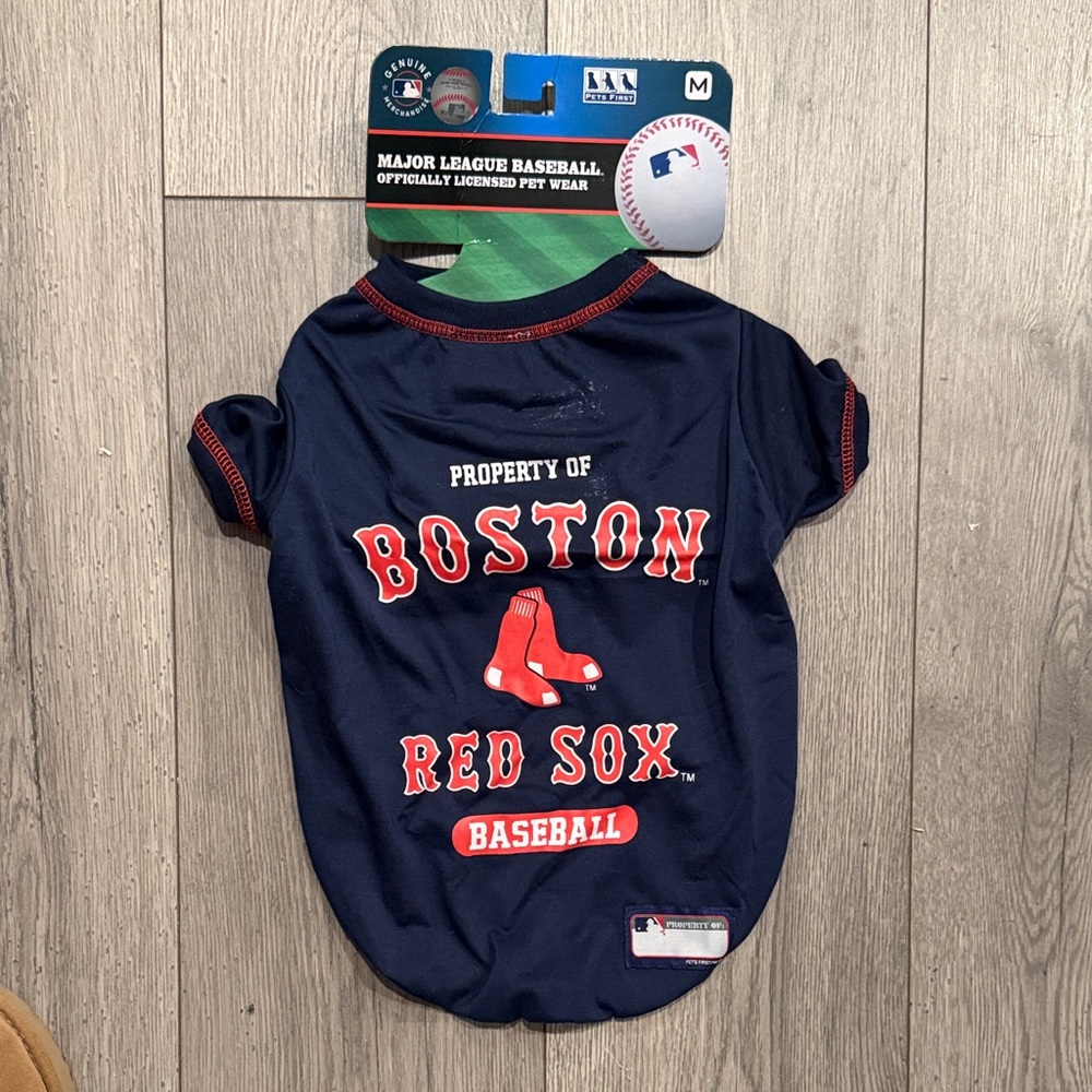 Pets First Boston Red Sox Dog Tee - Navy and Red